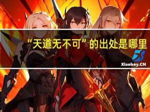 “天道无不可”的出处是哪里