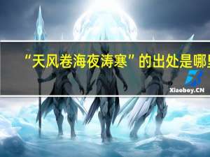 “天风卷海夜涛寒”的出处是哪里