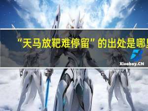 “天马放靶难停留”的出处是哪里