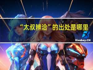 “太叔辨洽”的出处是哪里