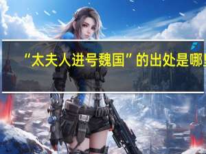 “太夫人进号魏国”的出处是哪里