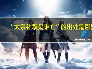 “太宗社稷是谁亡”的出处是哪里
