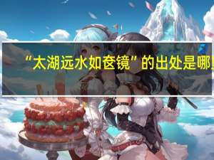 “太湖远水如奁镜”的出处是哪里