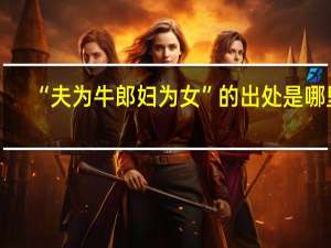 “夫为牛郎妇为女”的出处是哪里