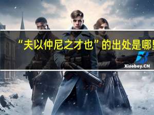 “夫以仲尼之才也”的出处是哪里