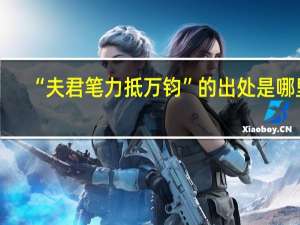 “夫君笔力抵万钧”的出处是哪里