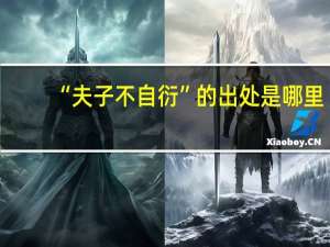 “夫子不自衍”的出处是哪里