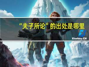 “夫子所论”的出处是哪里