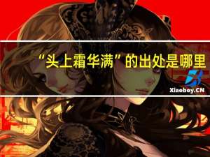 “头上霜华满”的出处是哪里