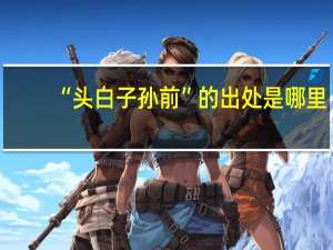 “头白子孙前”的出处是哪里