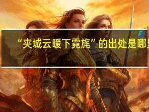 “夹城云暖下霓旄”的出处是哪里