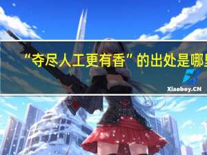 “夺尽人工更有香”的出处是哪里