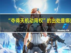 “夺得天机动用权”的出处是哪里