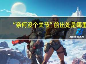 “奈何没个关节”的出处是哪里