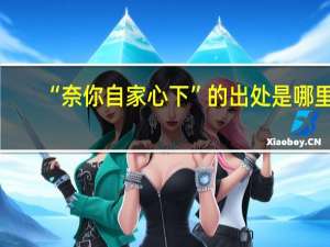 “奈你自家心下”的出处是哪里