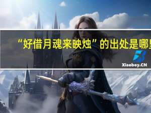 “好借月魂来映烛”的出处是哪里