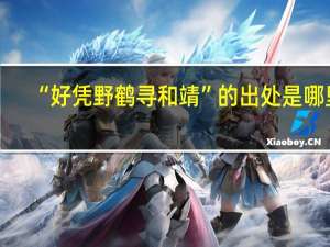 “好凭野鹤寻和靖”的出处是哪里