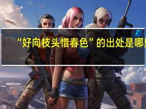 “好向枝头惜春色”的出处是哪里