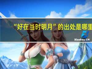 “好在当时明月”的出处是哪里