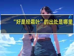 “好是经霜叶”的出处是哪里