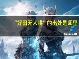 “好田无人耕”的出处是哪里