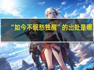 “如今不眠愁独醒”的出处是哪里