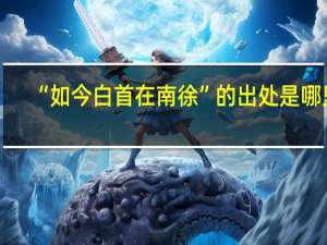 “如今白首在南徐”的出处是哪里