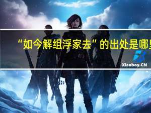 “如今解组浮家去”的出处是哪里