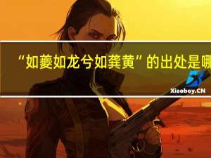 “如夔如龙兮如龚黄”的出处是哪里