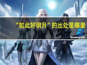 “如此好明月”的出处是哪里