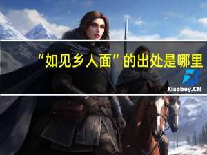 “如见乡人面”的出处是哪里