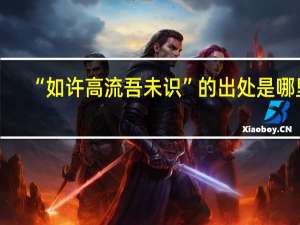 “如許高流吾未識”的出處是哪里