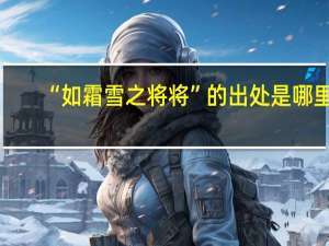 “如霜雪之将将”的出处是哪里