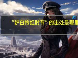 “妒白怜红时节”的出处是哪里