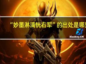 “妙墨淋漓恍右军”的出处是哪里