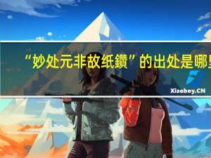 “妙处元非故纸鑽”的出处是哪里