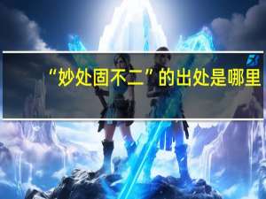 “妙处固不二”的出处是哪里