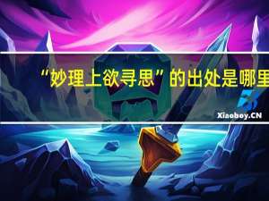 “妙理上欲寻思”的出处是哪里