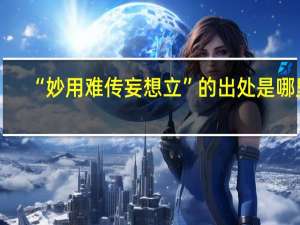 “妙用难传妄想立”的出处是哪里