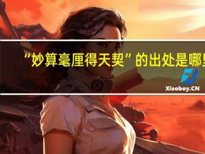 “妙算毫厘得天契”的出处是哪里