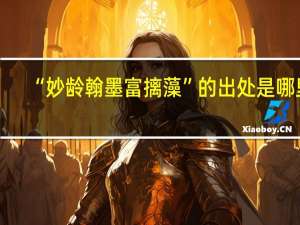 “妙龄翰墨富摛藻”的出处是哪里