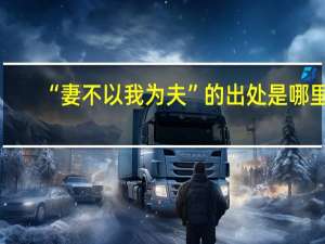 “妻不以我为夫”的出处是哪里