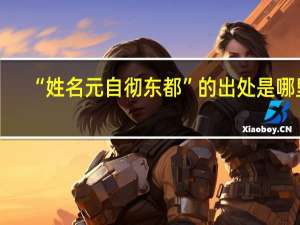 “姓名元自彻东都”的出处是哪里