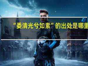 “委清光兮如素”的出处是哪里