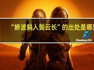 “娇波斜入鬓云长”的出处是哪里