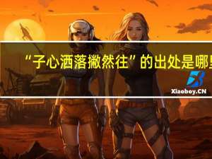 “子心洒落撇然往”的出处是哪里