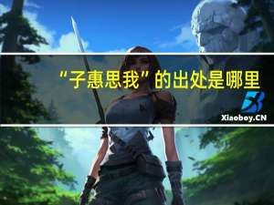 “子惠思我”的出处是哪里