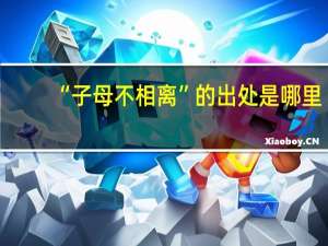 “子母不相离”的出处是哪里
