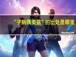 “子病偶类兹”的出处是哪里