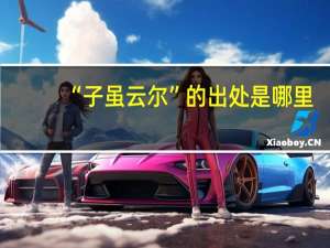 “子虽云尔”的出处是哪里